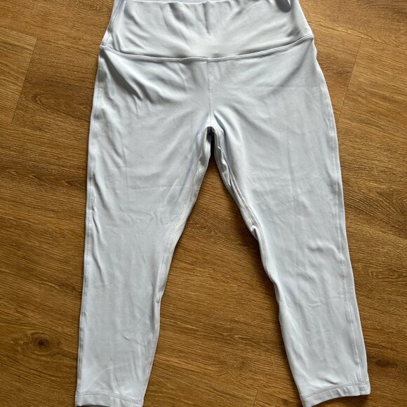 Lululemon Align High Rise Crop 21” Leggings Women's Size 12 Light Blue - Picture 3 of 8